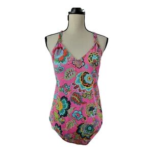 💕Jessica Simpson open back floral swim suit